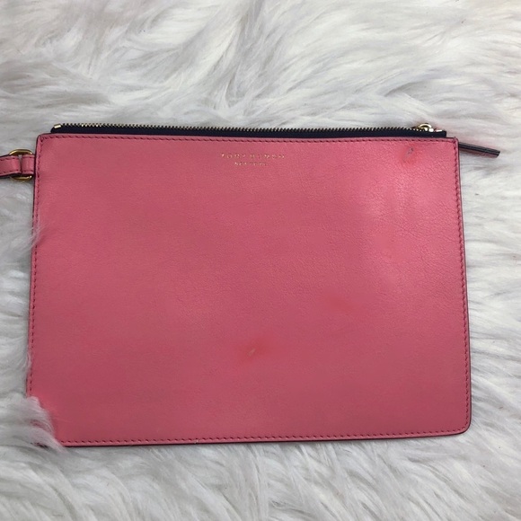 [Tory Burch] Pink Leather Tote & Wristlet - Picture 7 of 8